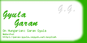 gyula garan business card